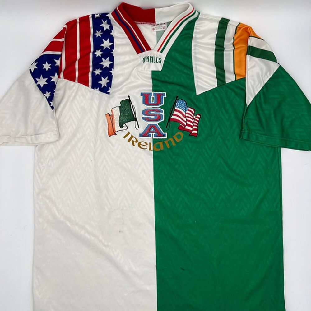 1994 FIFA World Cup USMNT + Ireland ORIGINAL O'Neills Soccer Jersey